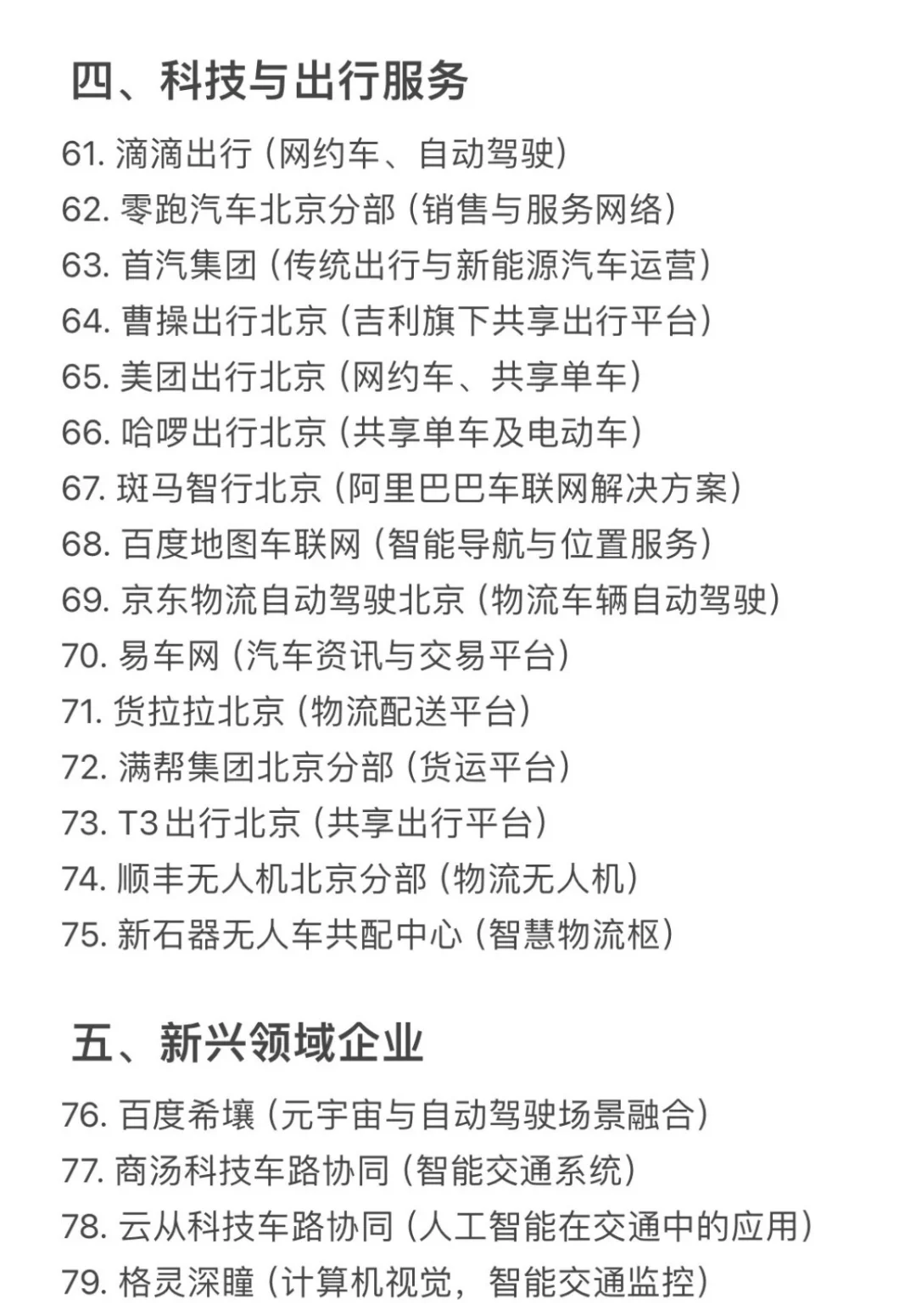 2025年北京汽车行业运营公司清单