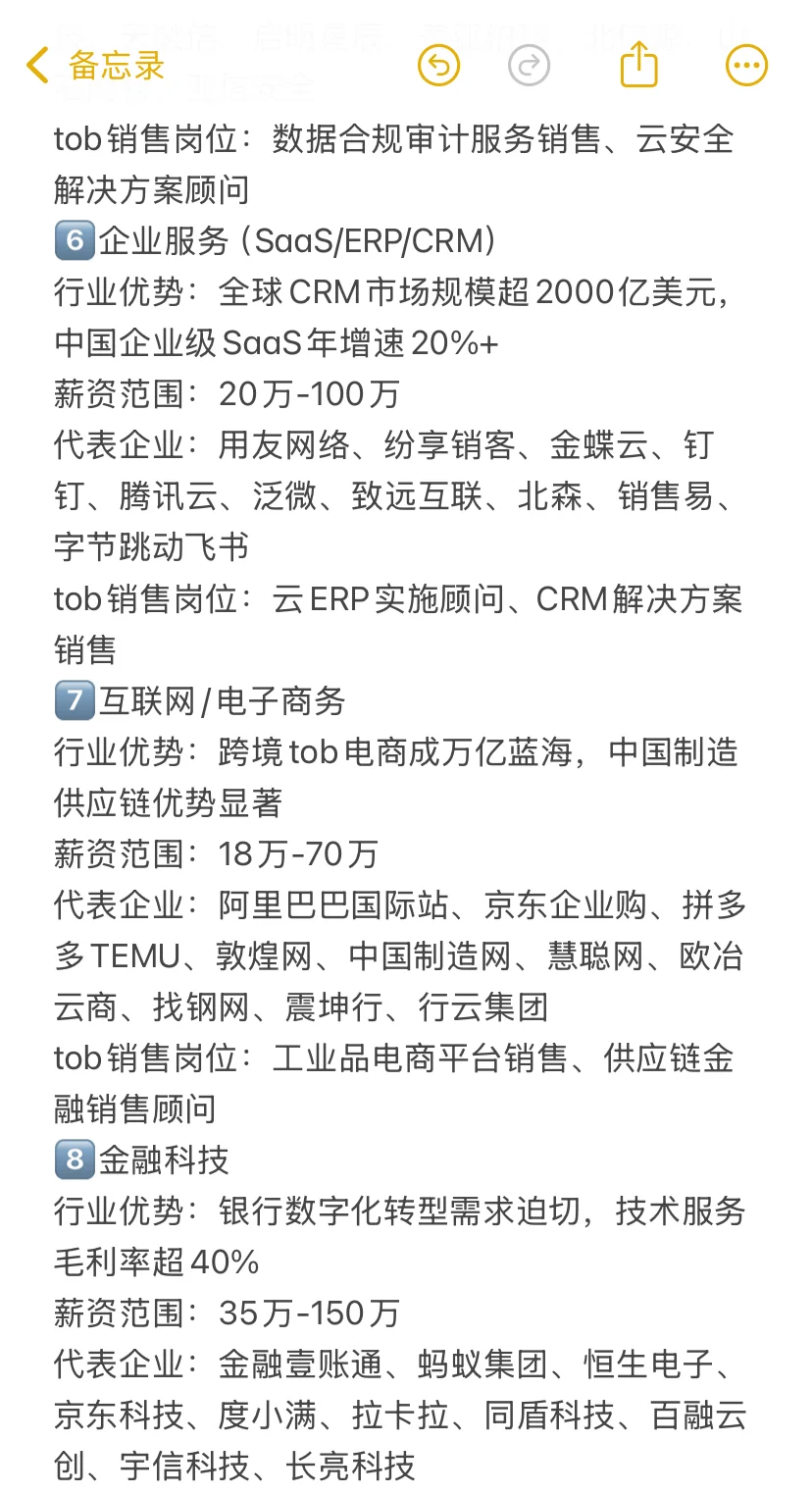 转行做销售，前景好且能赚钱的15大高薪行业