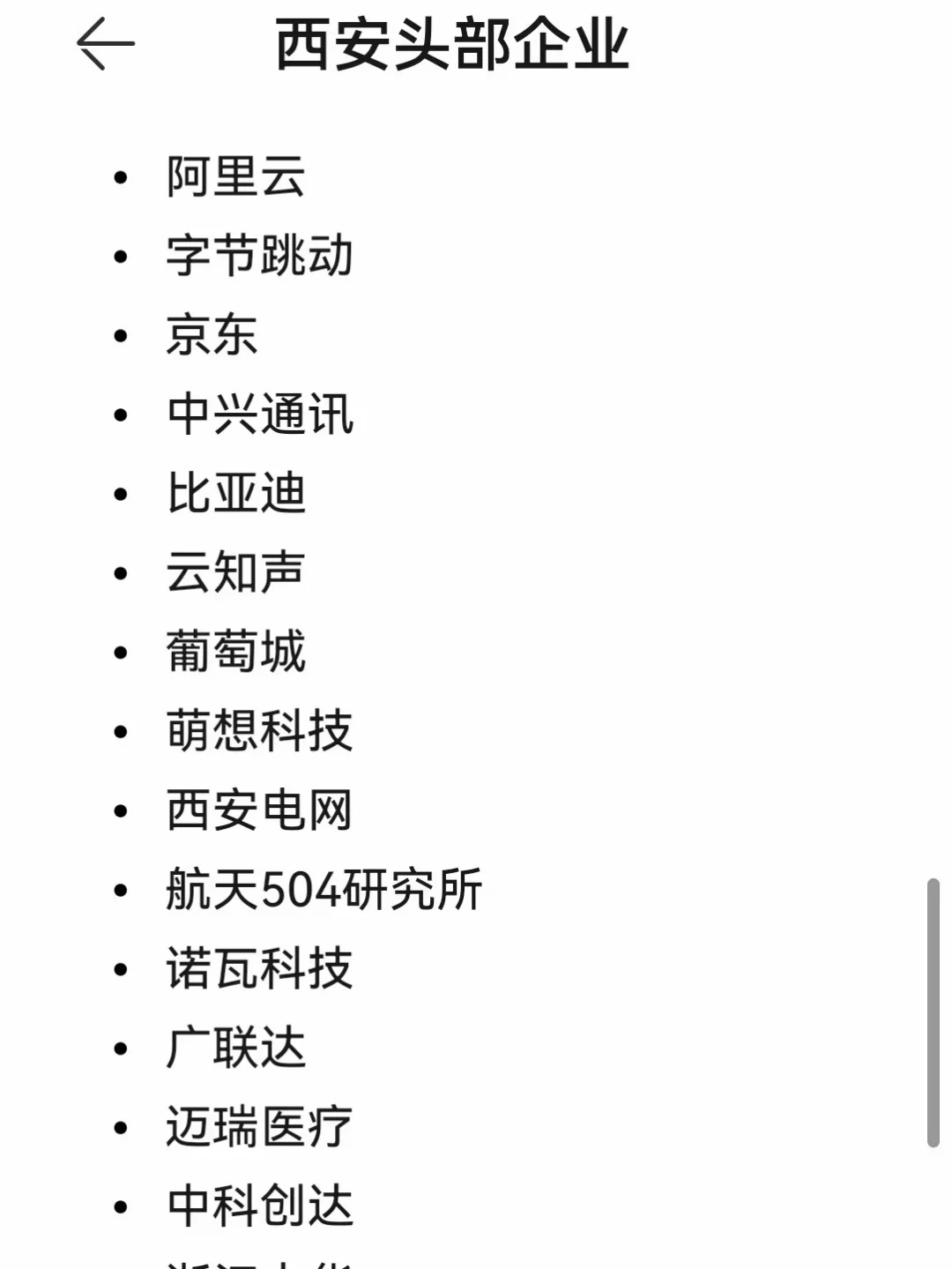 西安头部企业