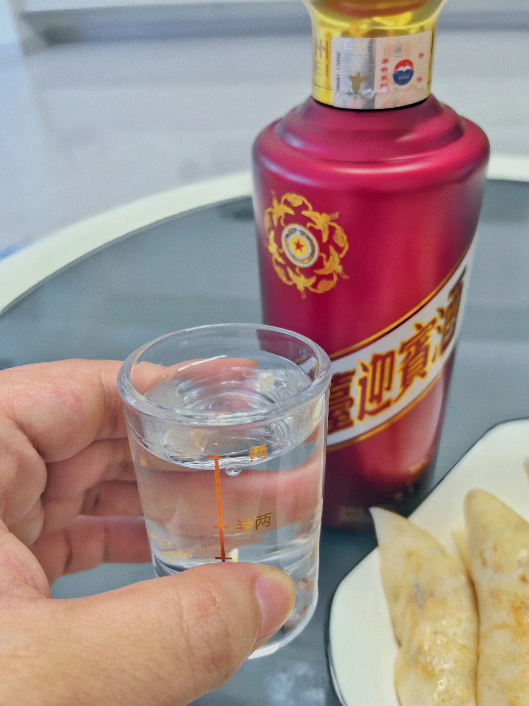 茅台紫迎宾+盘锦小卷饼＝绝绝子‼️
