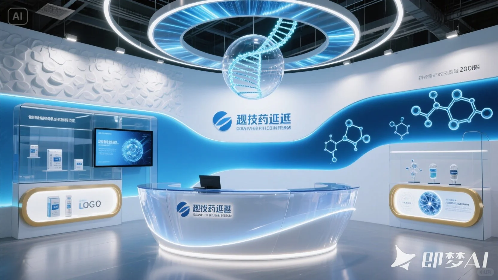 AI工具生成展台效果图真的太简单了！✨