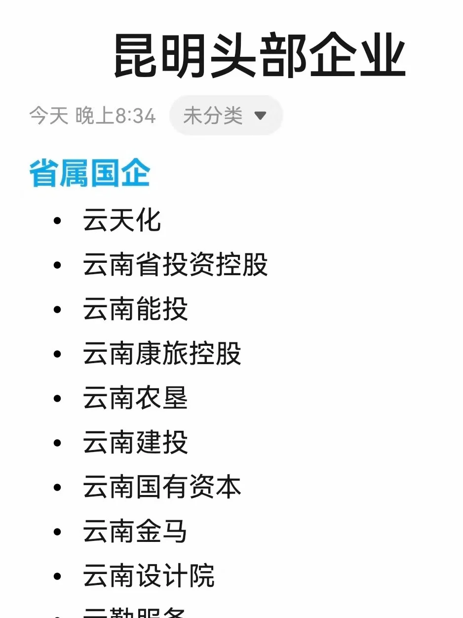 昆明头部企业