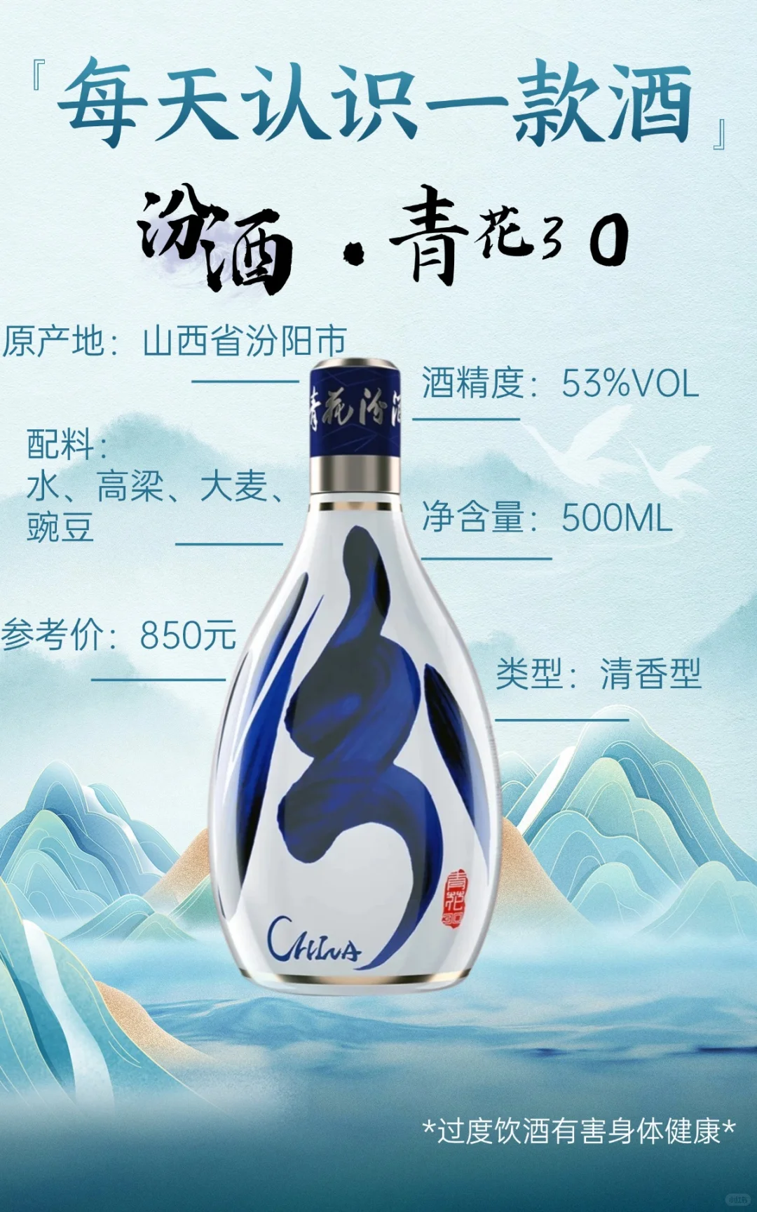每天认识一款酒｜汾酒・青花 30