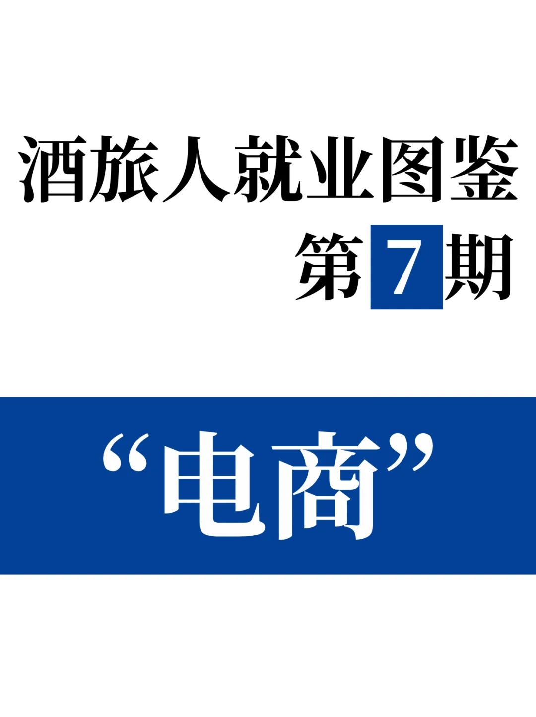 酒旅人就业图鉴：电商（下）