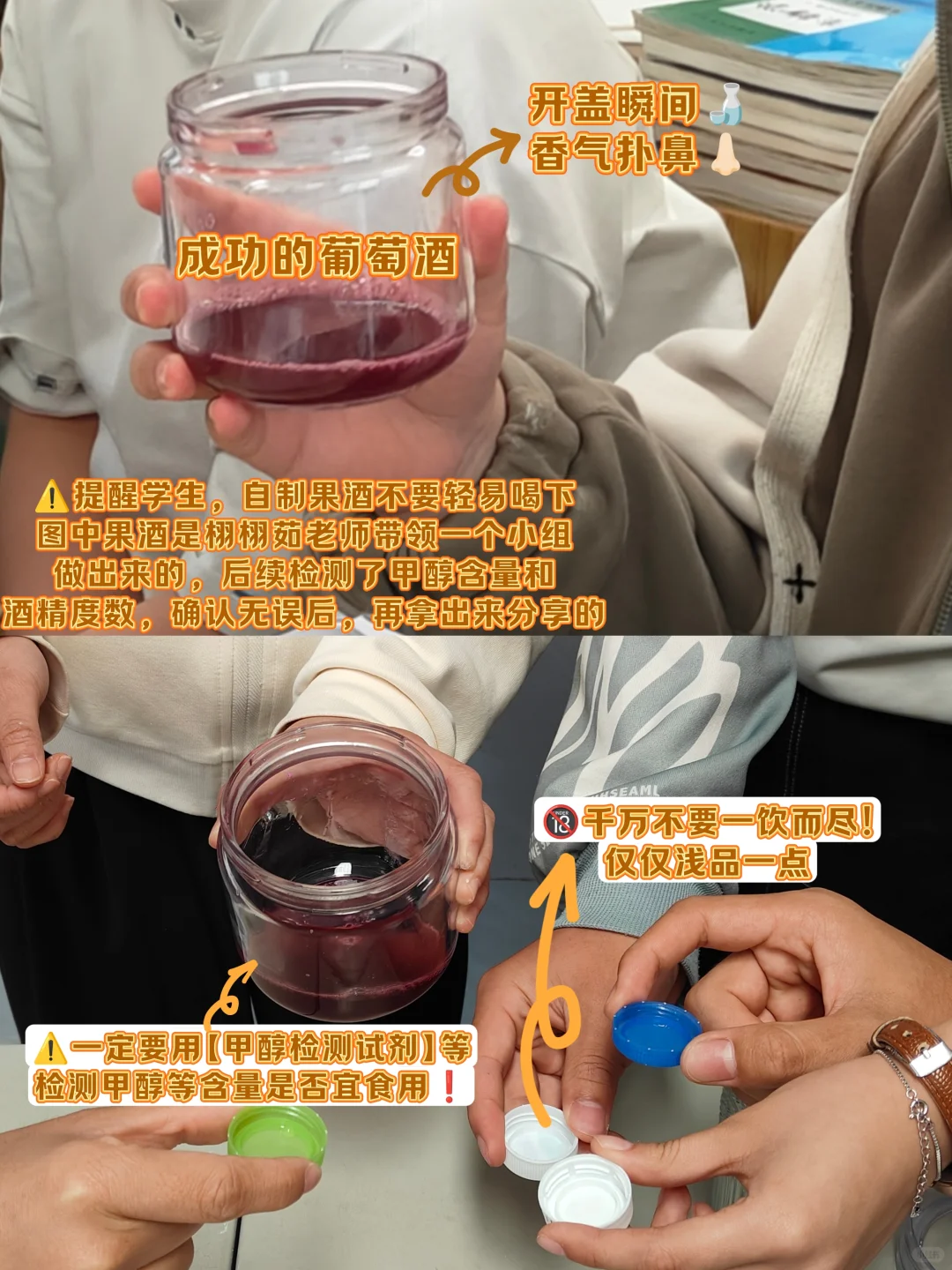【高中生物果酒制作】经验总结➕注意事项