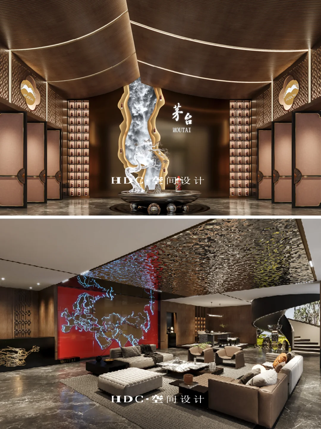 中式美学与现代奢华完美邂逅—茅台展厅设计