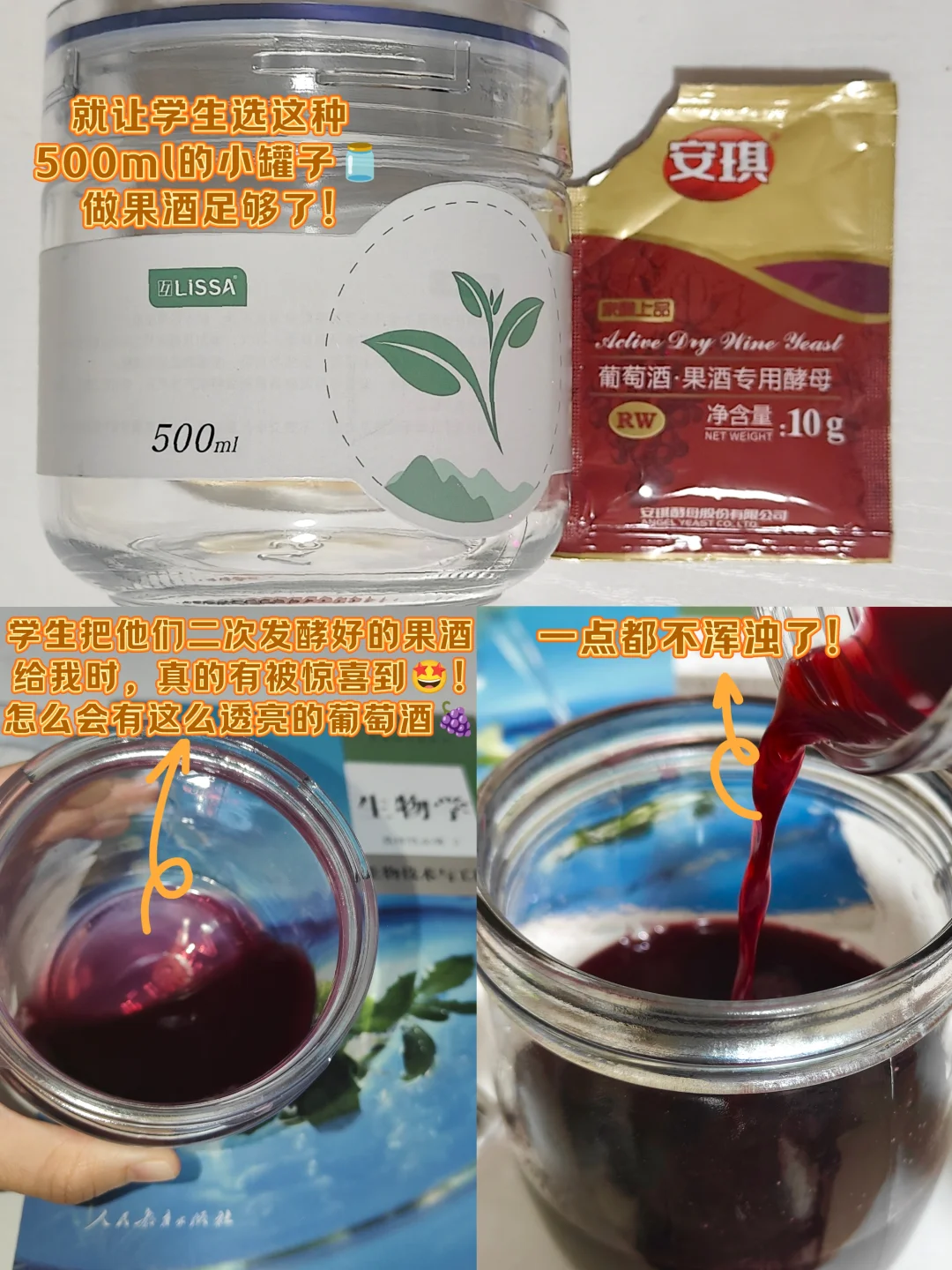【高中生物果酒制作】经验总结➕注意事项