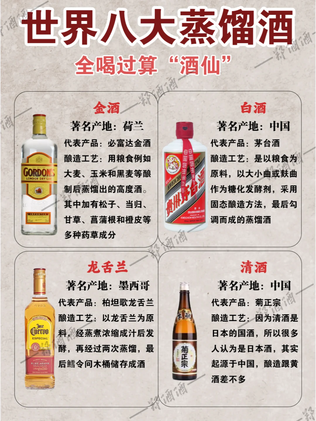 这些酒全喝过算你是“酒仙”