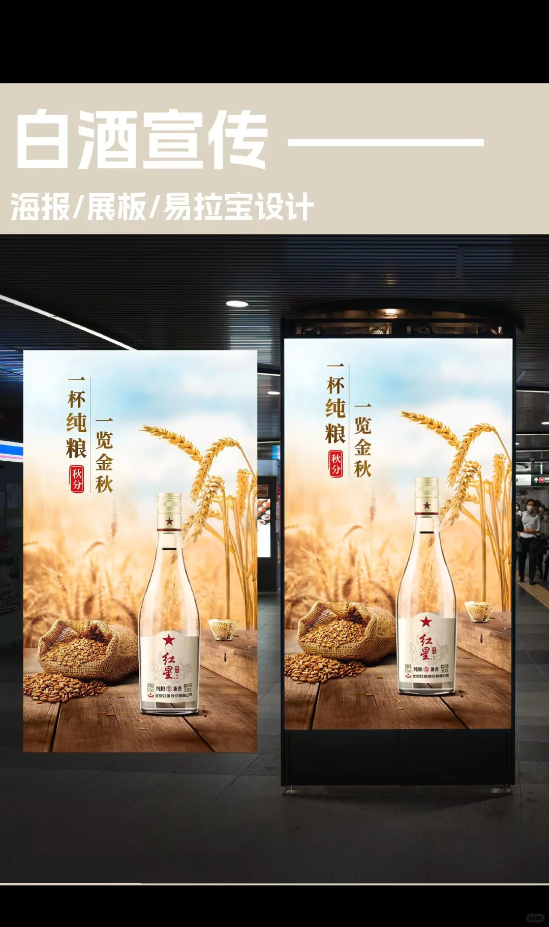 白酒宣传海报/展板/易拉宝设计｜海报设计