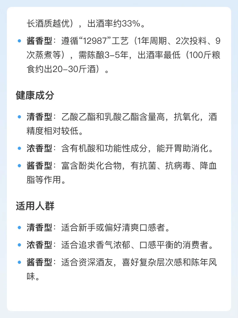 清香浓香酱香的区别