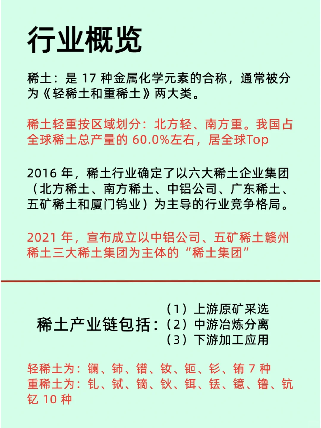 看懂稀土产业链/相关上市企业