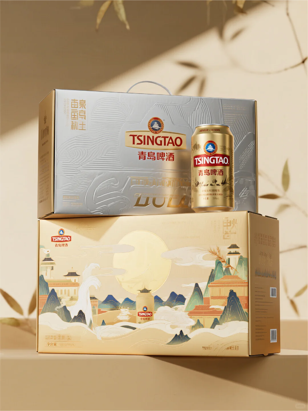 AIGC中秋节酒品类礼盒包装风格探究