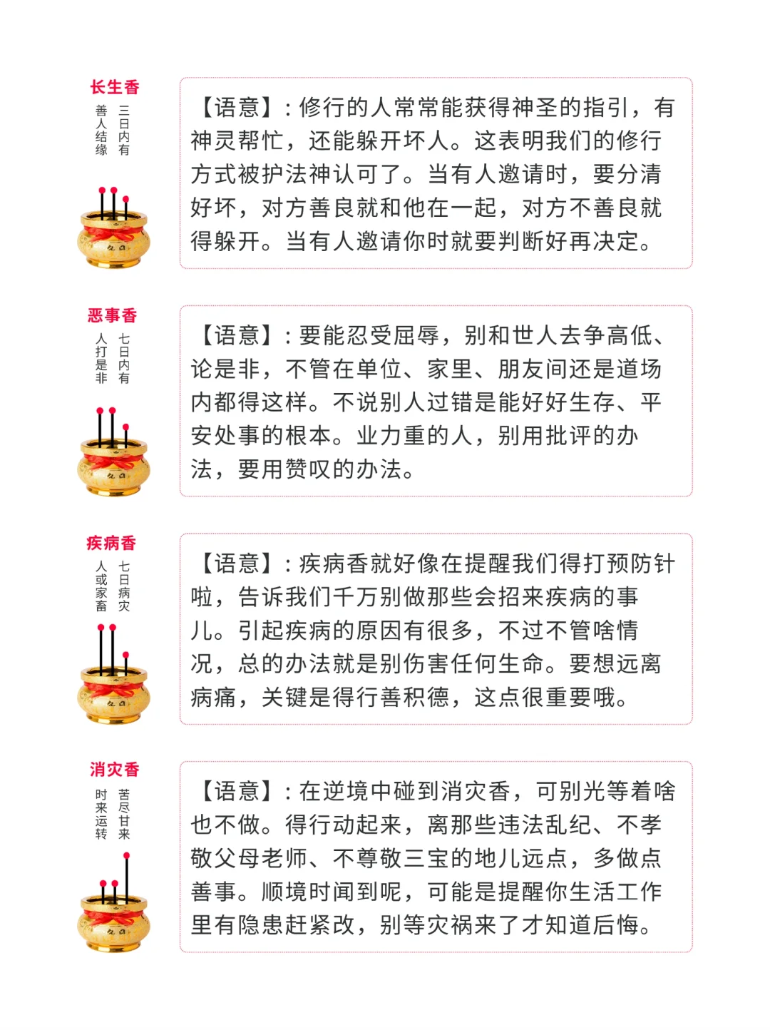 大白话揭秘: 烧香显示的形状代表什么！！！