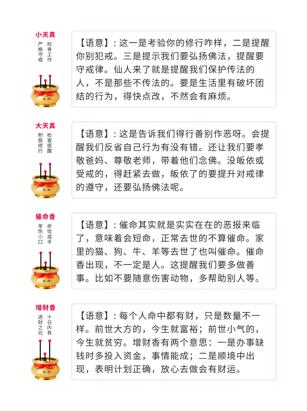 大白话揭秘: 烧香显示的形状代表什么！！！