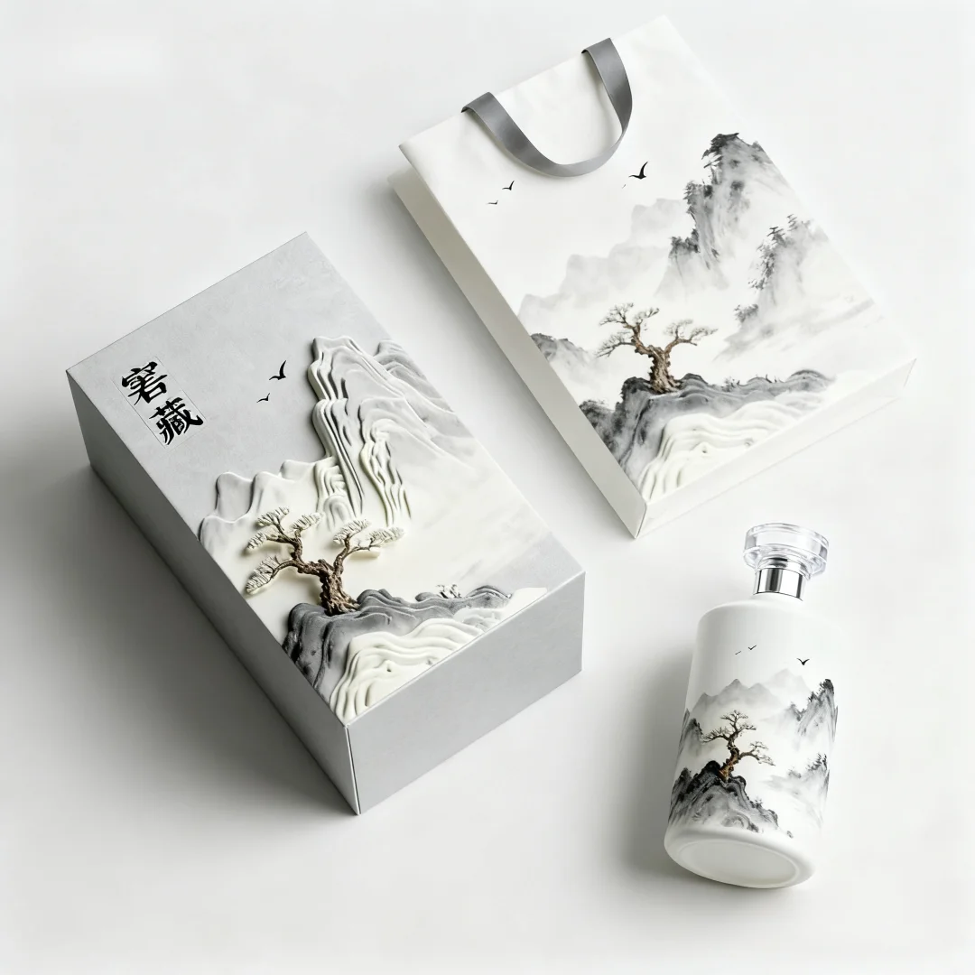 刚做完的「窖藏」白酒包装设计～