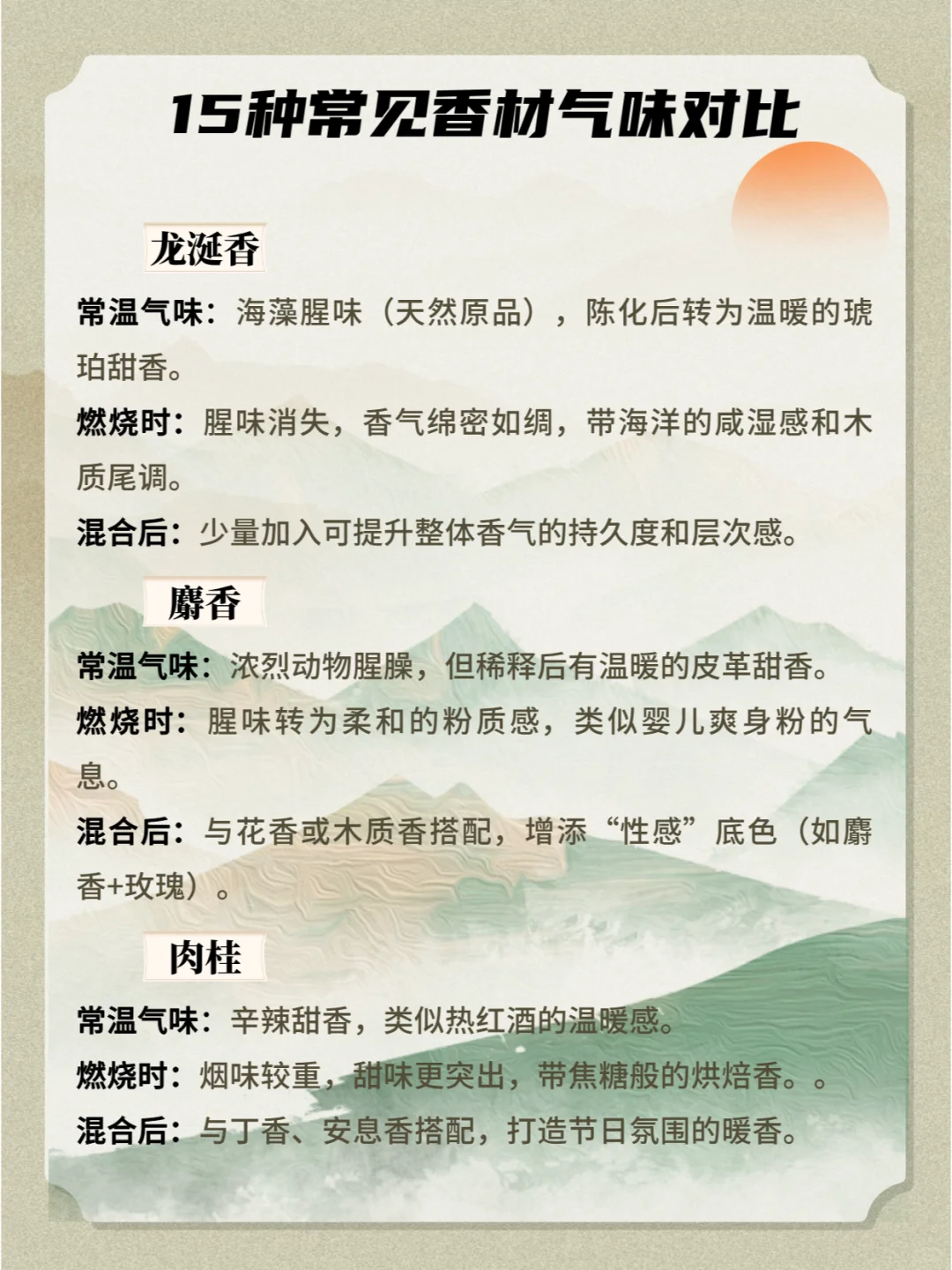 线香制作15种常见香材气味揭秘！新手必看！