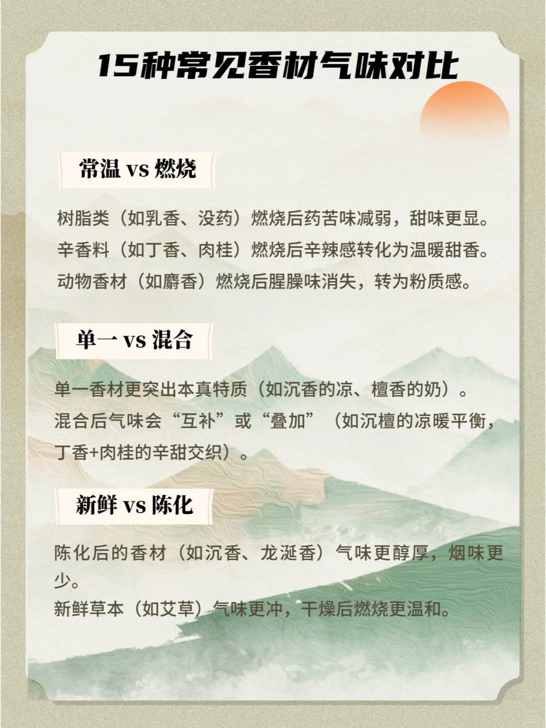 线香制作15种常见香材气味揭秘！新手必看！