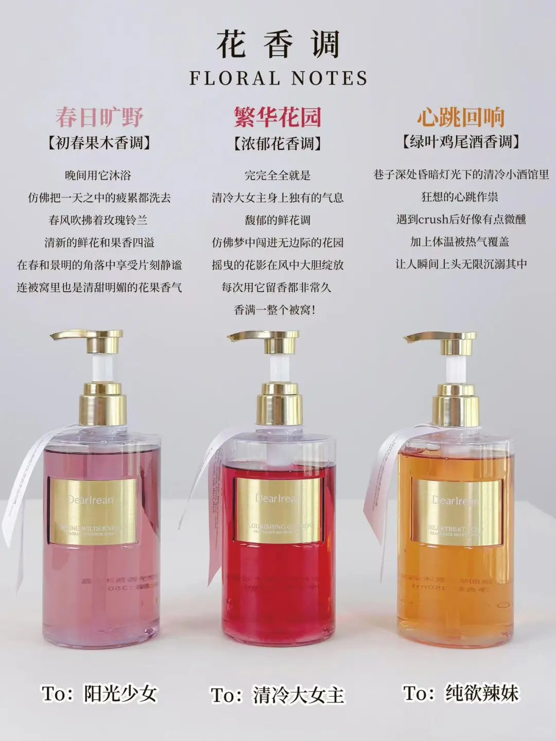 独特艾琳沐浴露?香型怎么选？