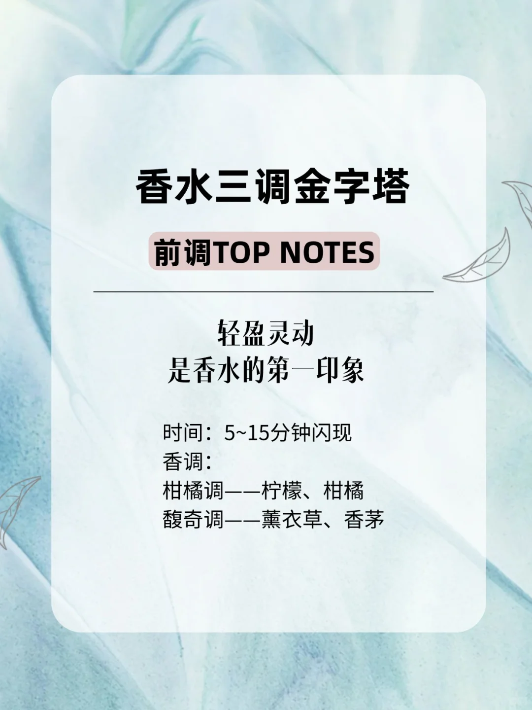 香水金字塔✨让你快速找到适合自己的香水