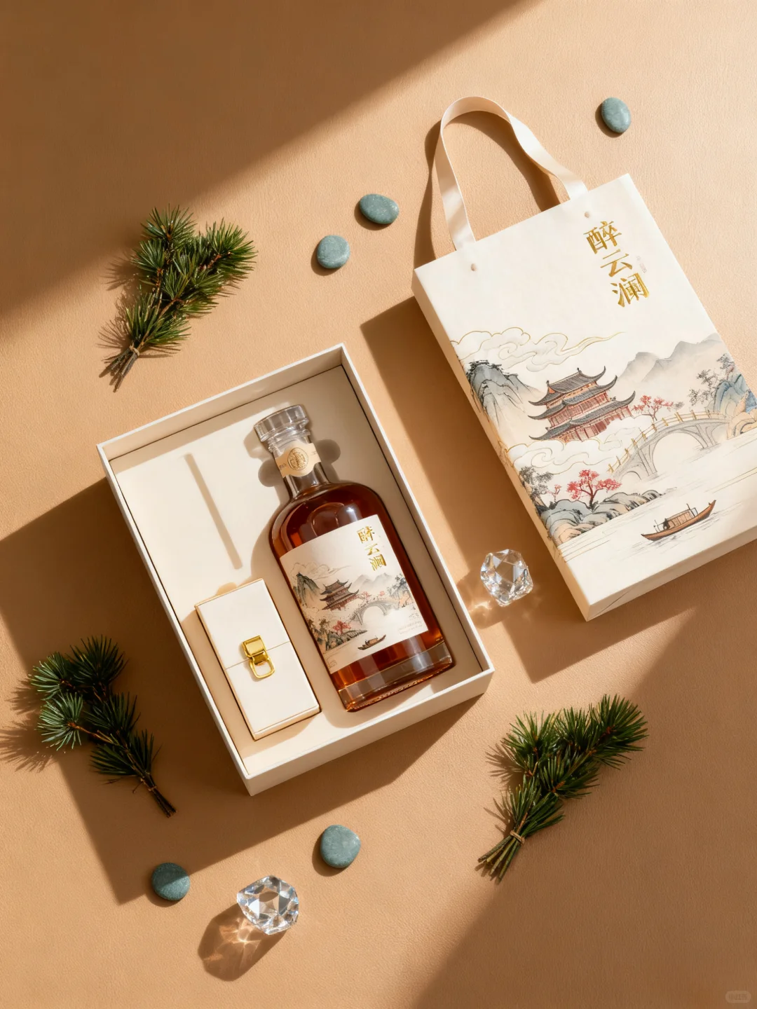 来唠唠我刚做完的「醉云涧」酒包装设计～