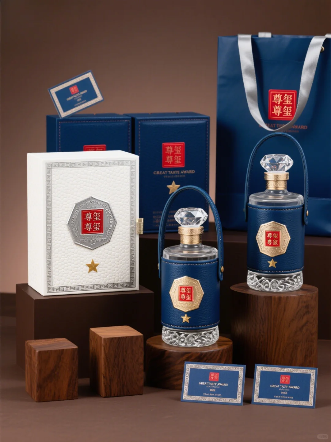 做出了一款客户很满意的酒水包装设计