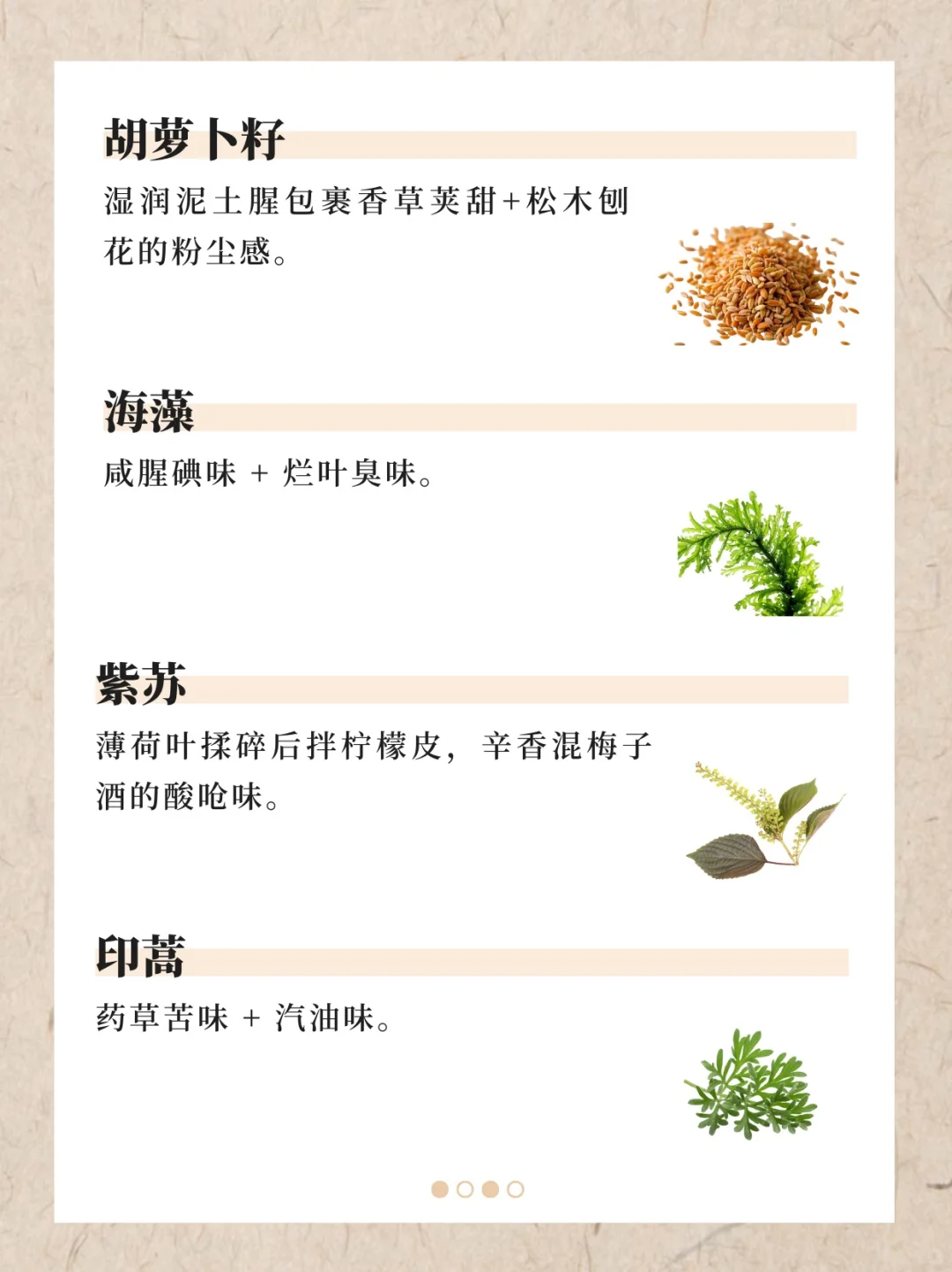 香水香料气味词典（上）｜122种香料气味翻译