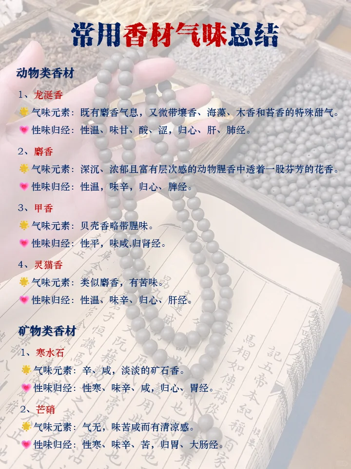 药香同源｜常用中药香材气味总结，赶紧码住！