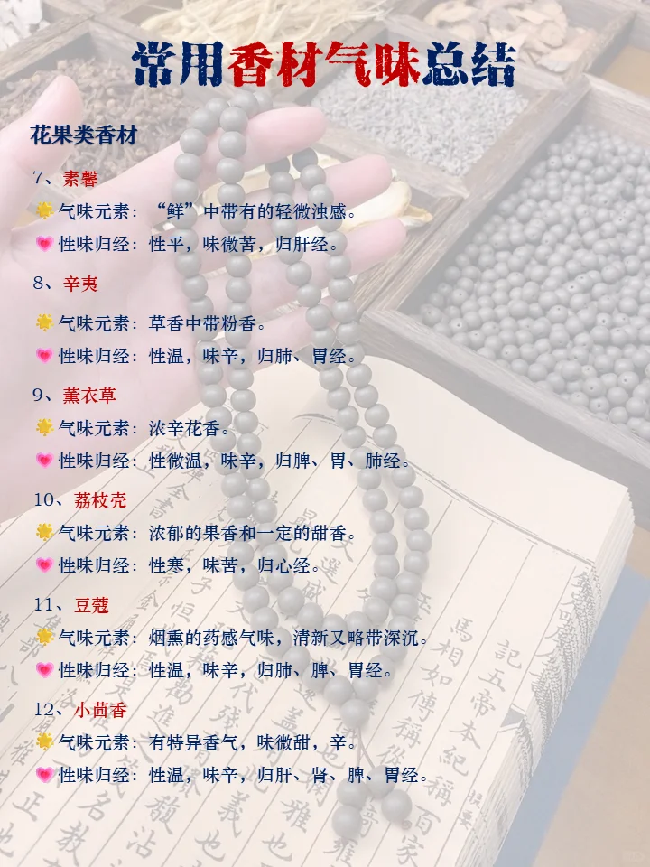 药香同源｜常用中药香材气味总结，赶紧码住！