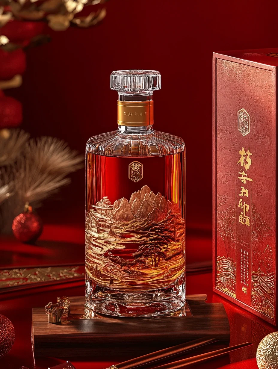 原创｜喜酒礼盒包装设计｜婚庆白酒包装设计