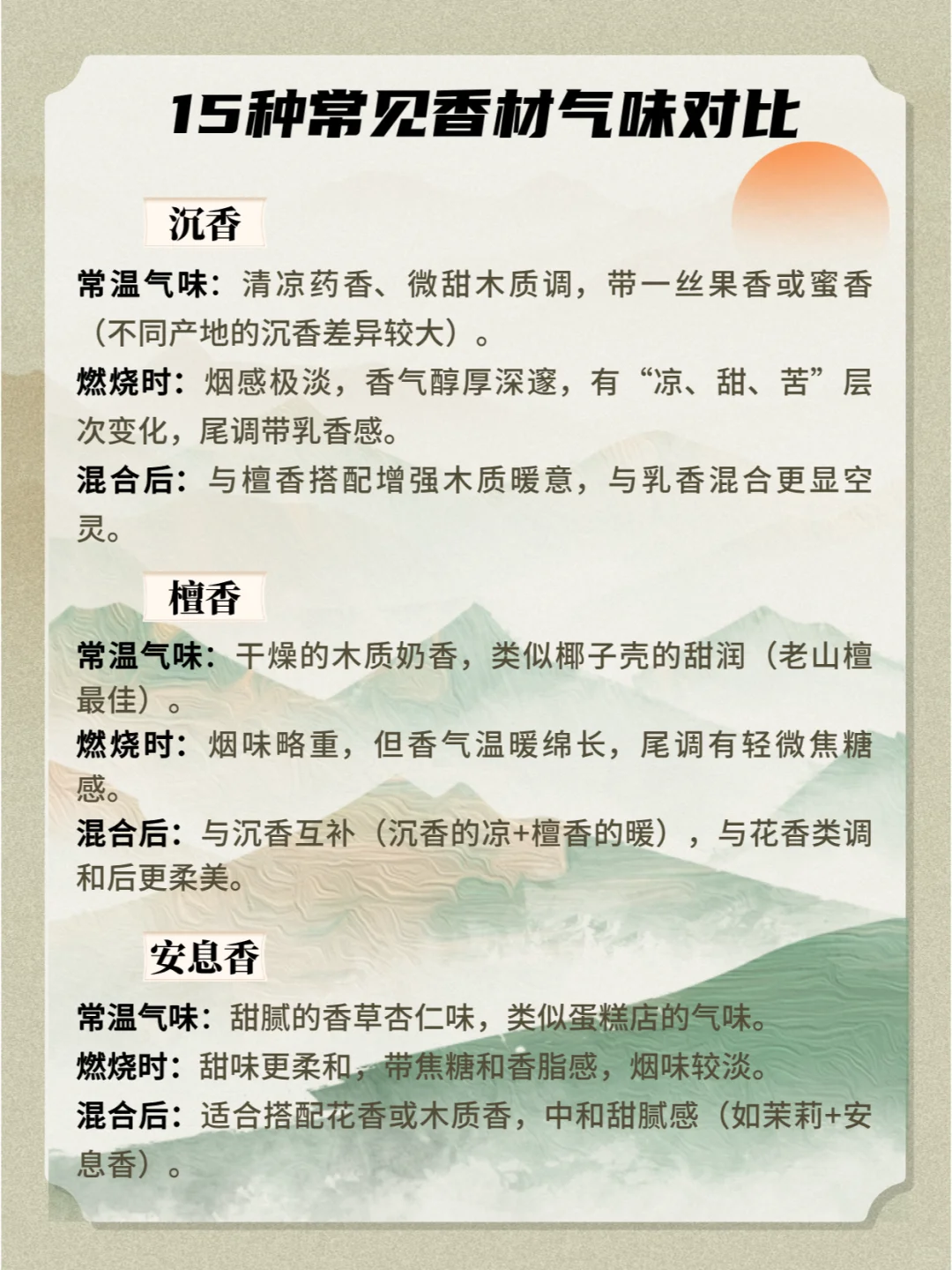 线香制作15种常见香材气味揭秘！新手必看！