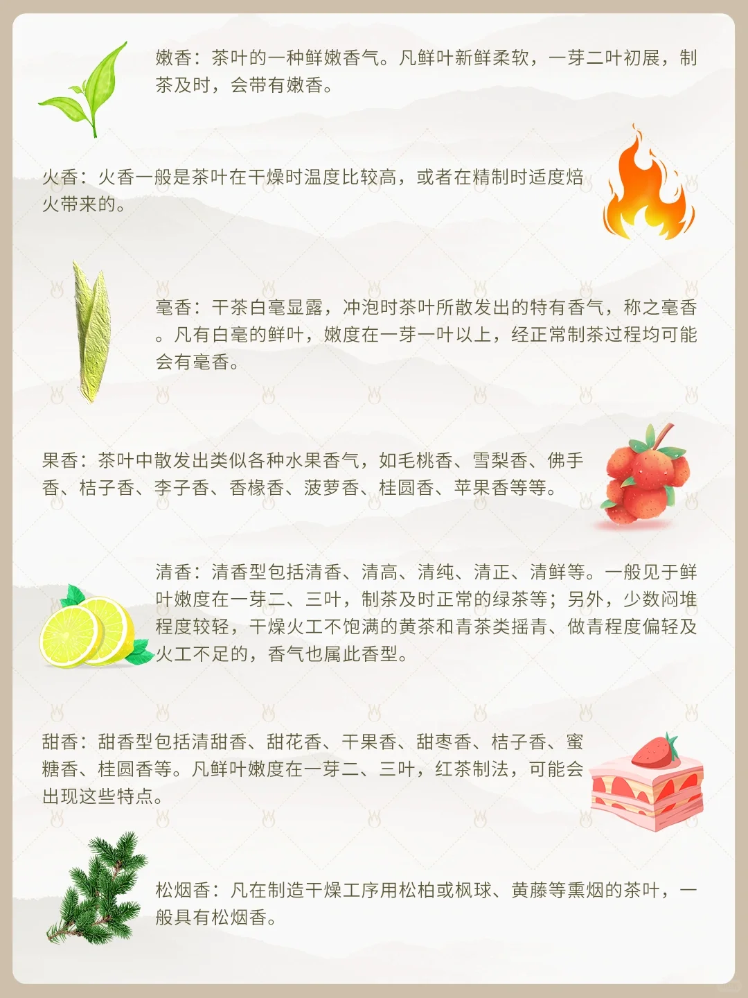 茶叶知识丨茶叶的32种香气类型，你闻过几个