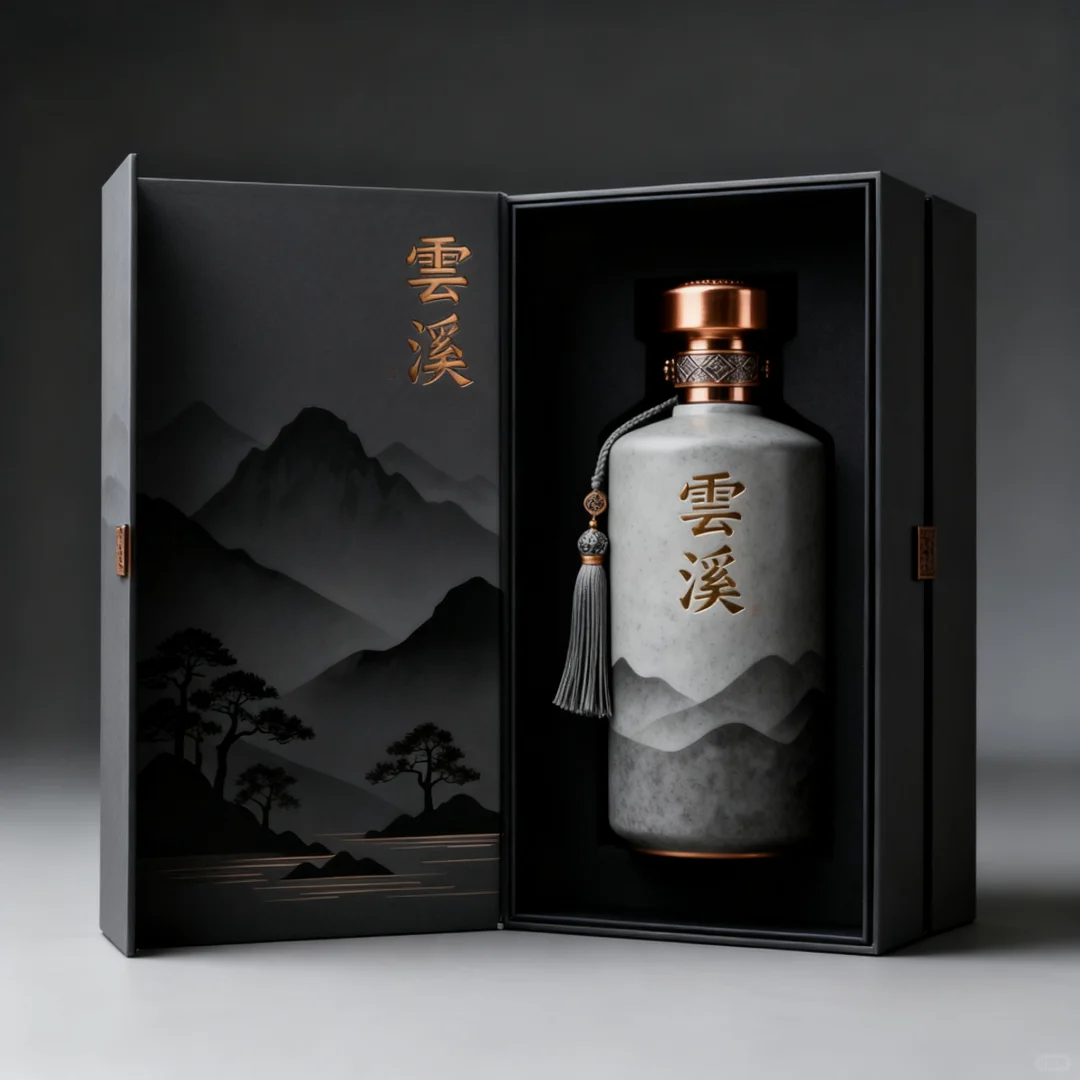 中式山水意境酒水包装设计～