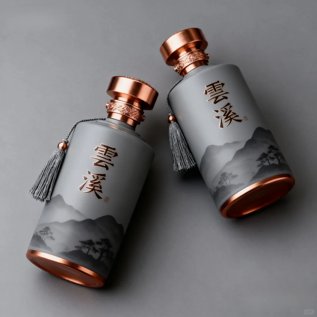 中式山水意境酒水包装设计～