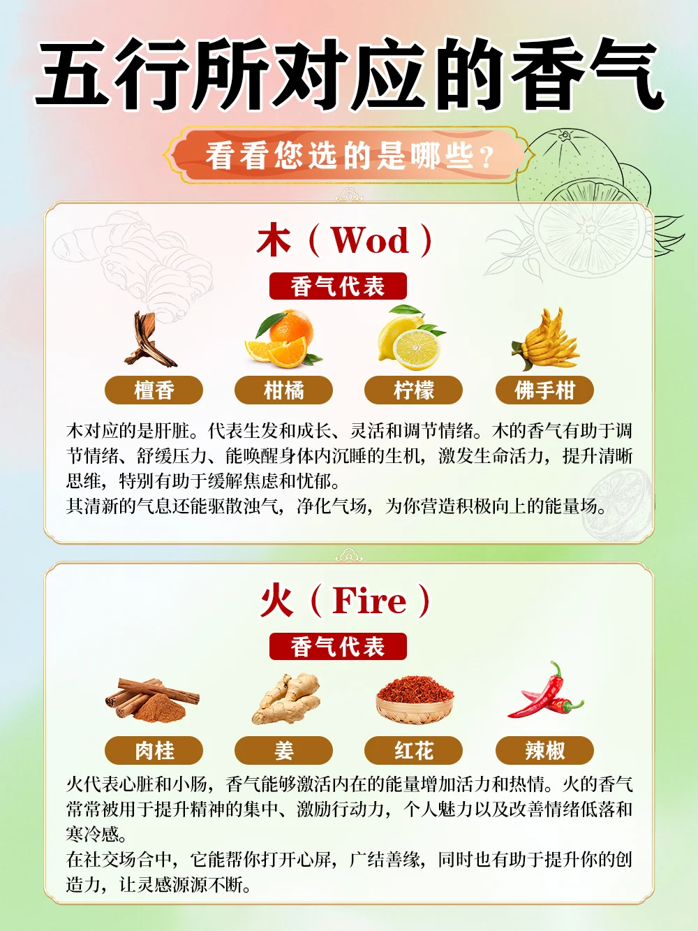 五行对应的香气丨对照一下你是哪种香?