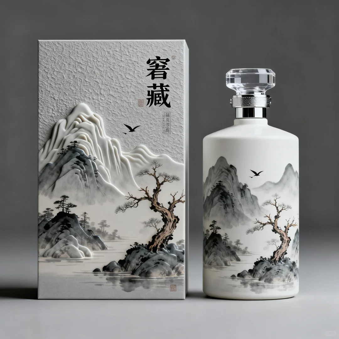 刚做完的「窖藏」白酒包装设计～