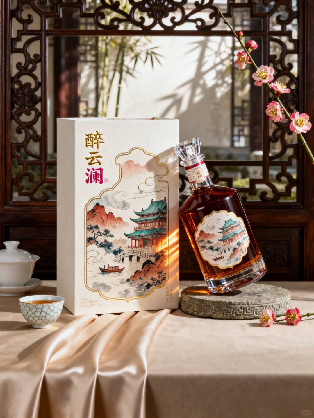 来唠唠我刚做完的「醉云涧」酒包装设计～