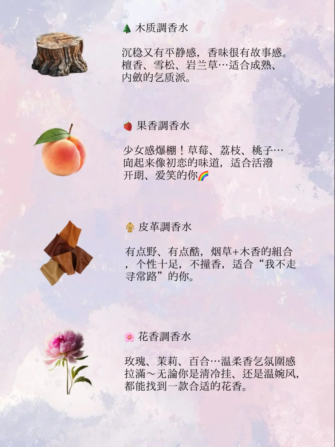 ?超详细香水12香调,快速找到属于你的香