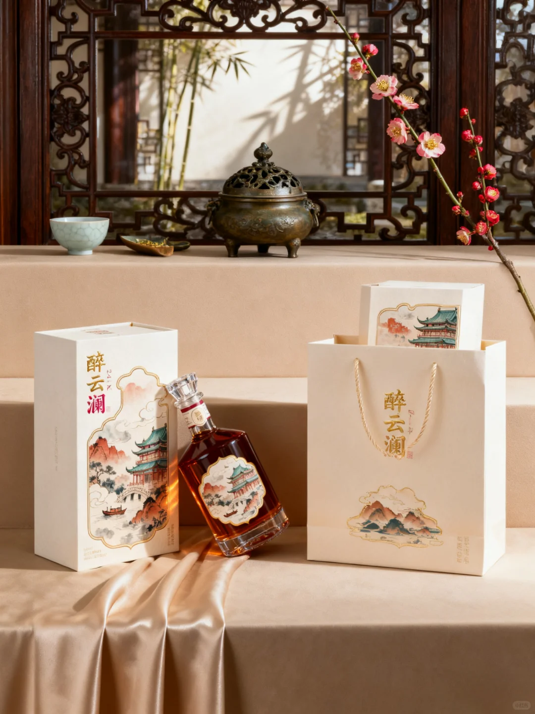 来唠唠我刚做完的「醉云涧」酒包装设计～