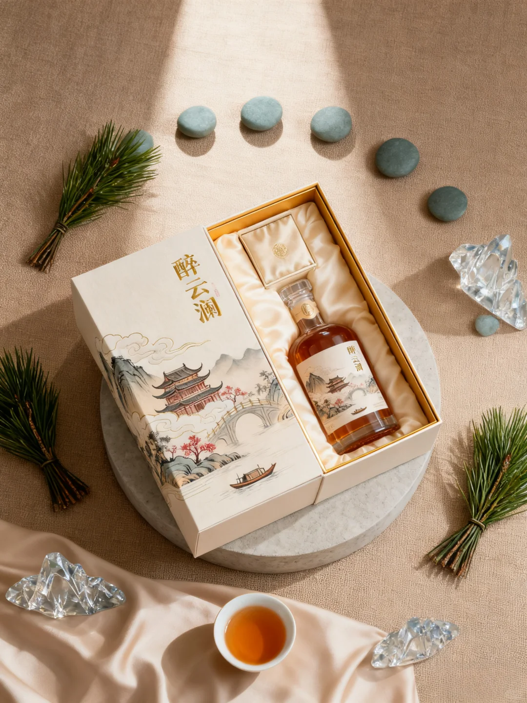 来唠唠我刚做完的「醉云涧」酒包装设计～