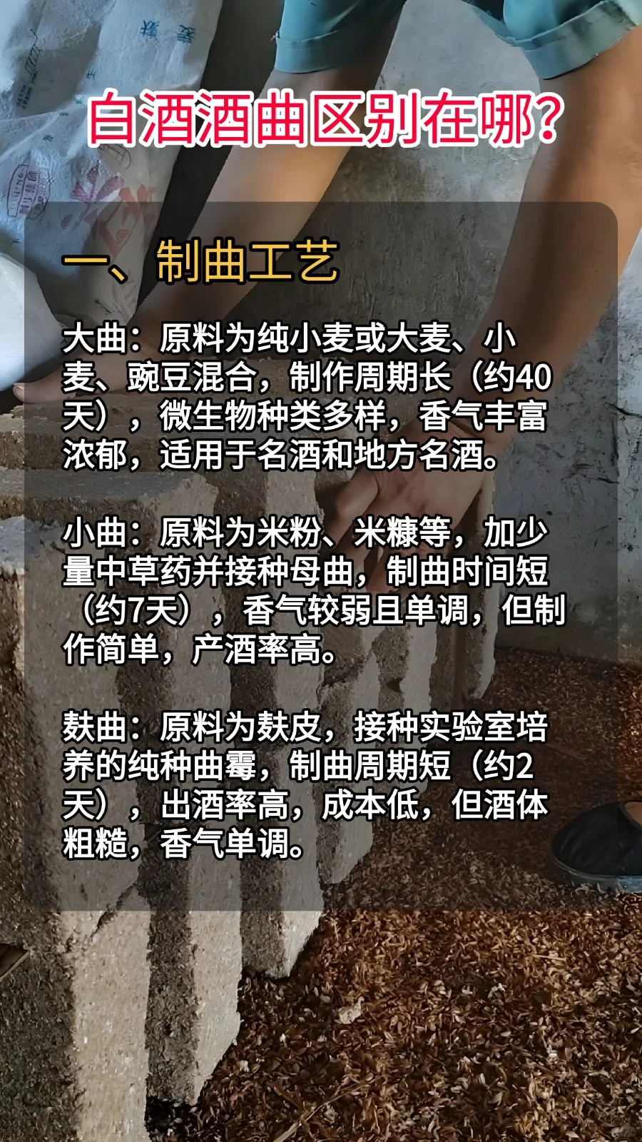 白酒曲块鄙视链曝光！大曲白酒到底贵在哪？