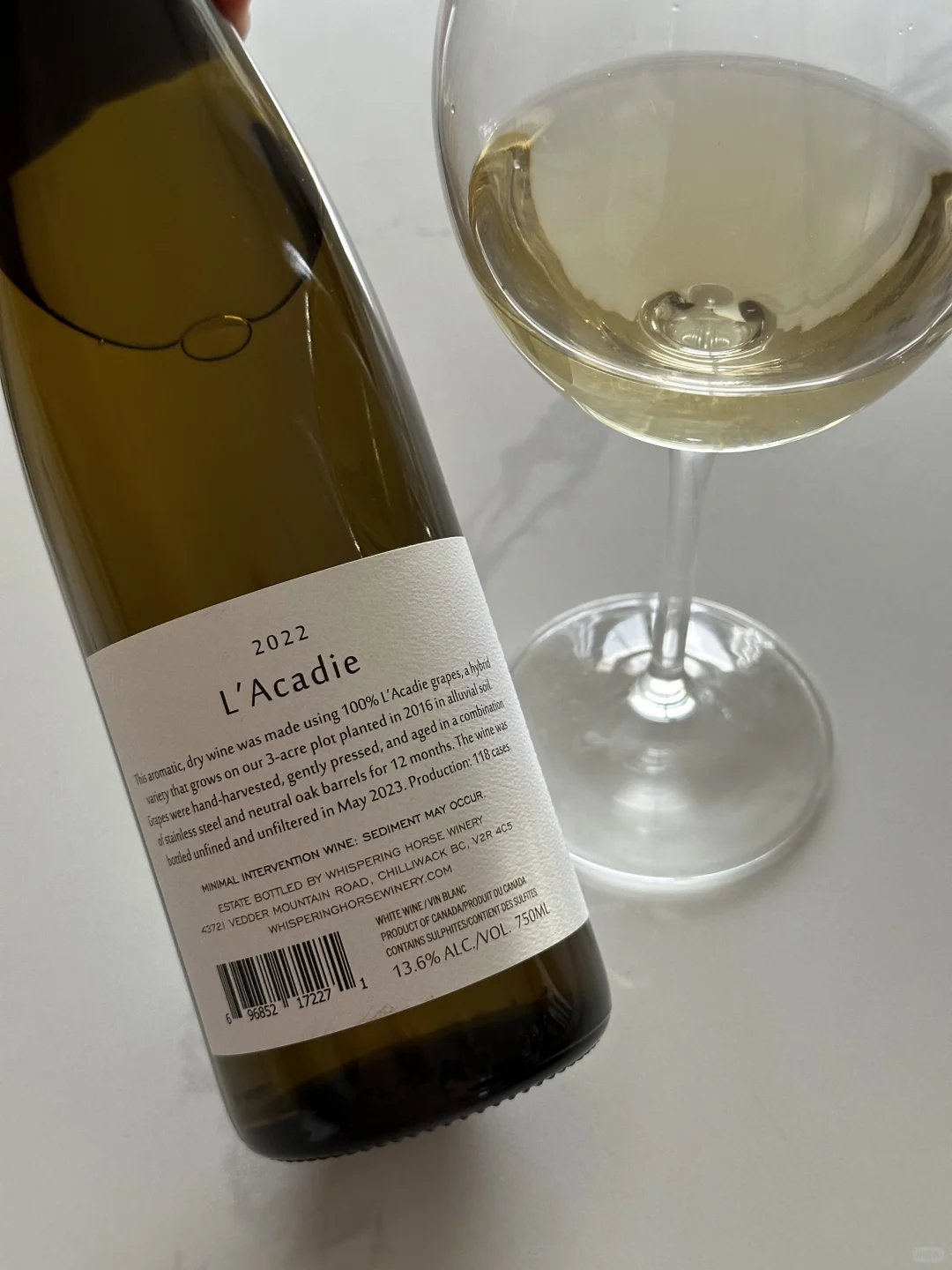 ??白葡萄品种L’Acadie 干白 初尝试