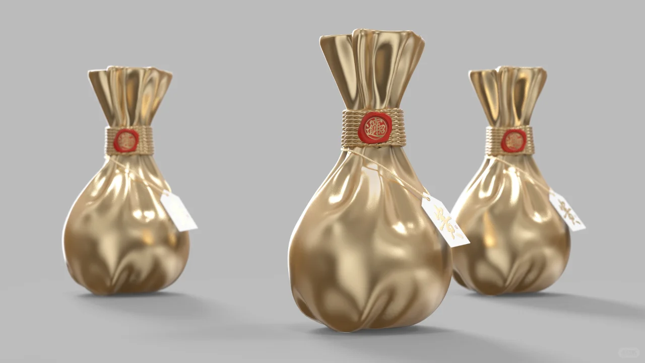 富贵迷人眼，福袋可这样创作丨原创白酒设计