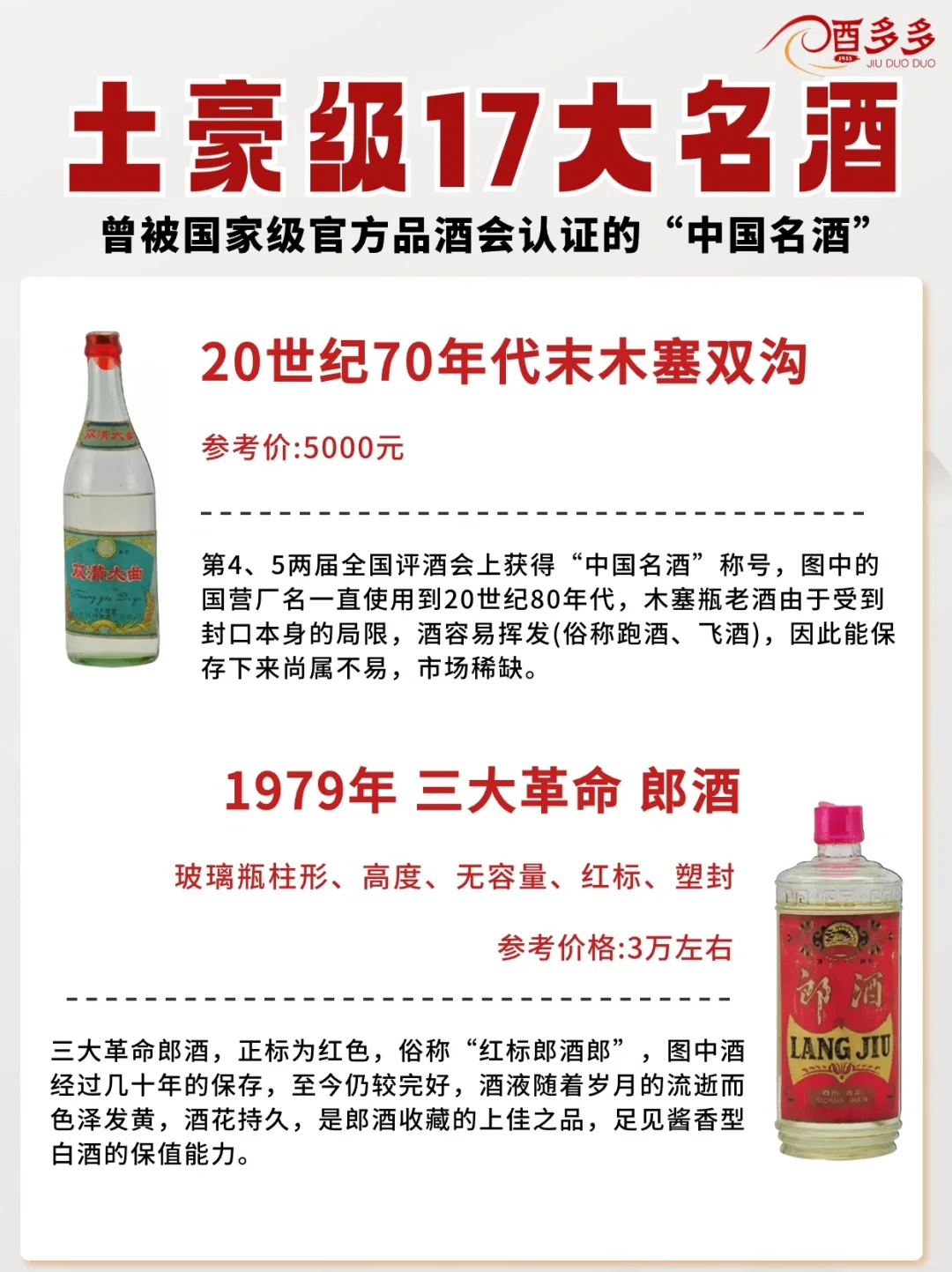 ?豪气冲天的17大名酒,只有万元户有!