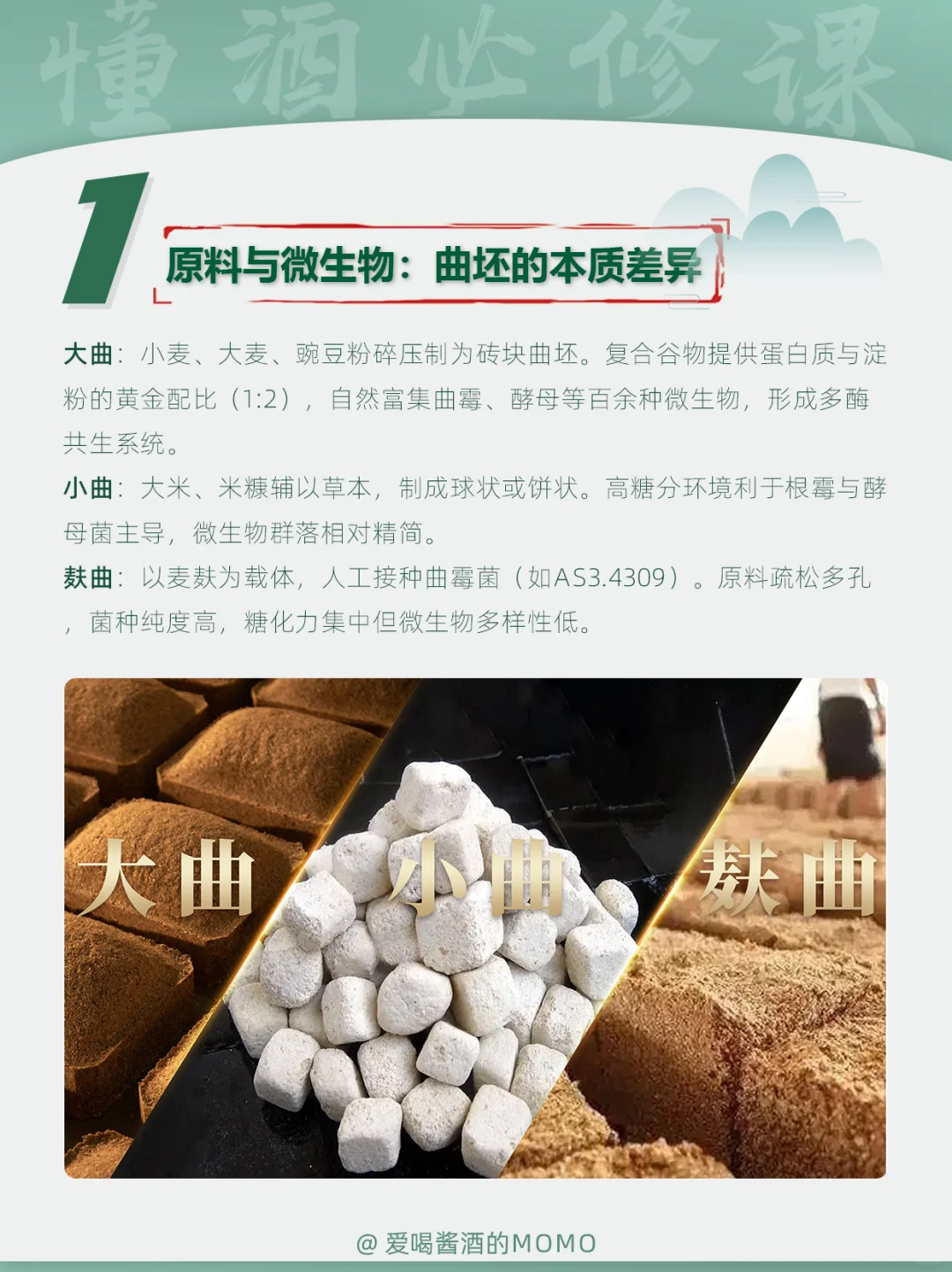 大曲/小曲/麸曲？一张表选对白酒