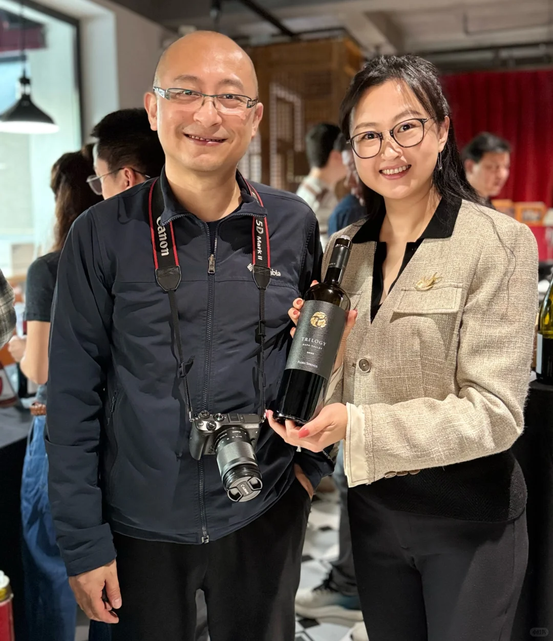 工作照,在法国(美国)酒业巨头的专场酒展