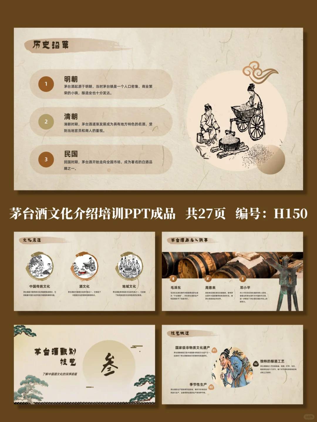 茅台酒文化介绍培训PPT成品