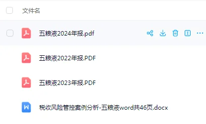 税收风控案例分析报告-五粮液,word共46页