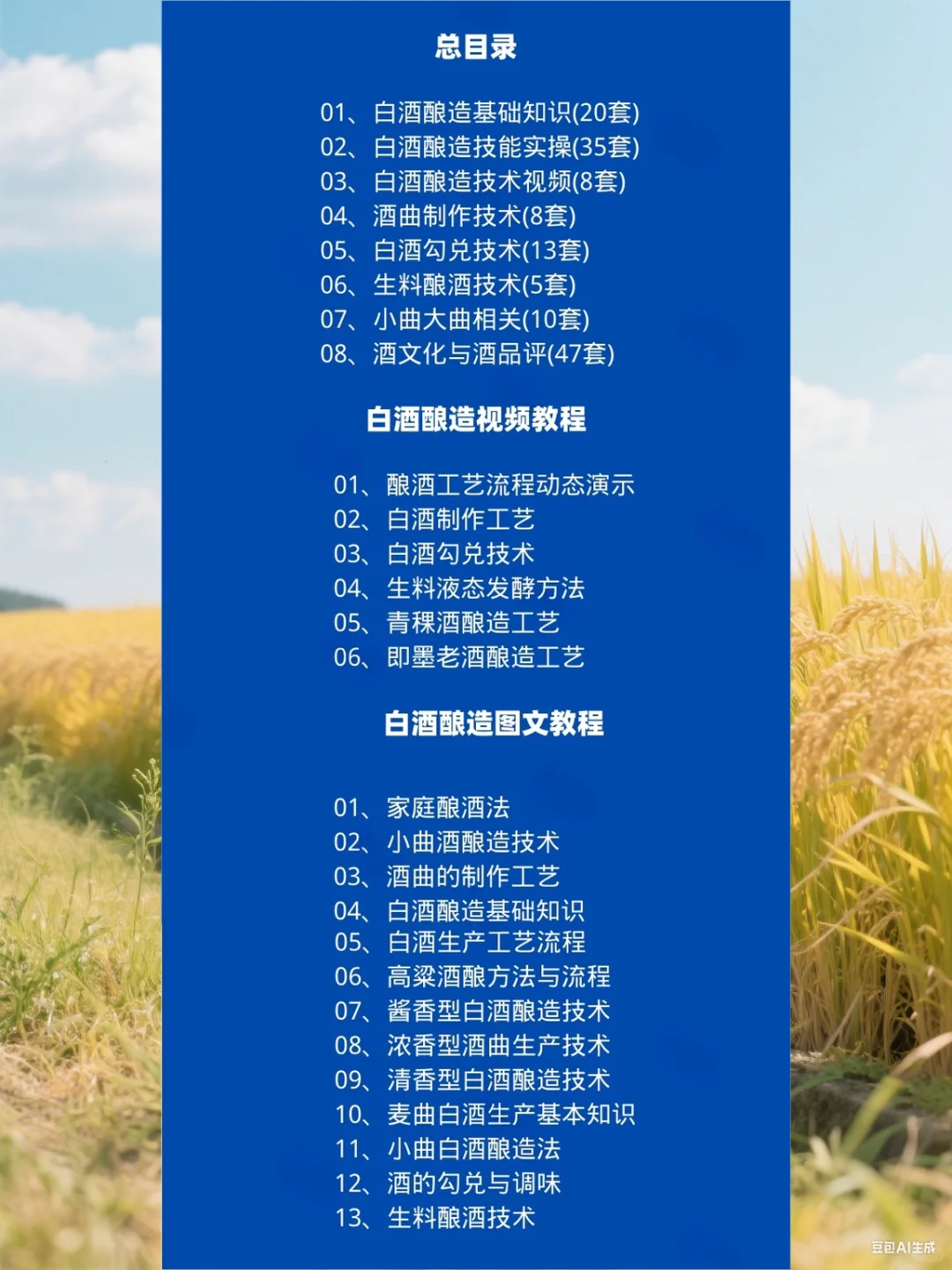 传统工艺白酒酿造技术视频教程