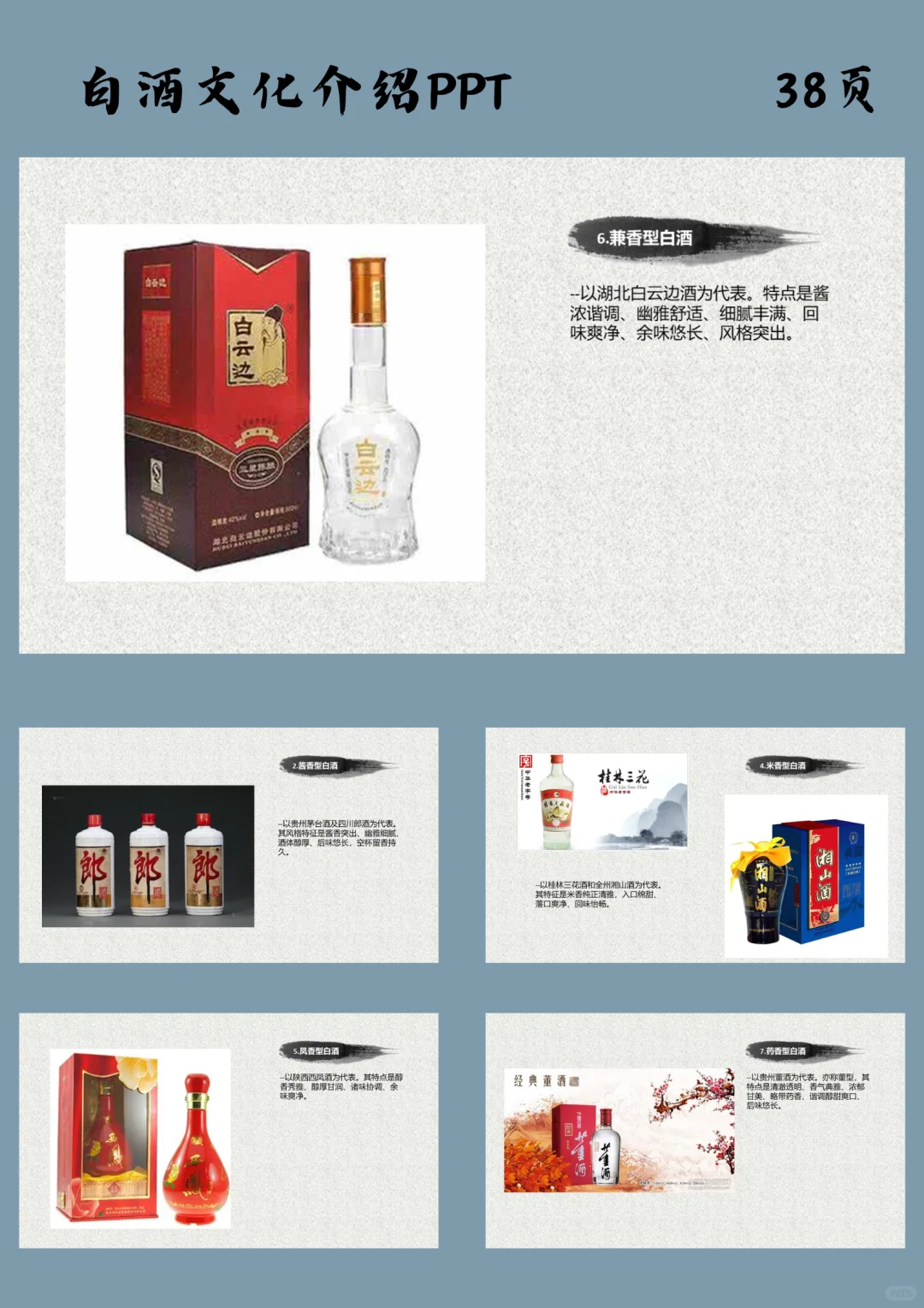 白酒文化介绍PPT模版