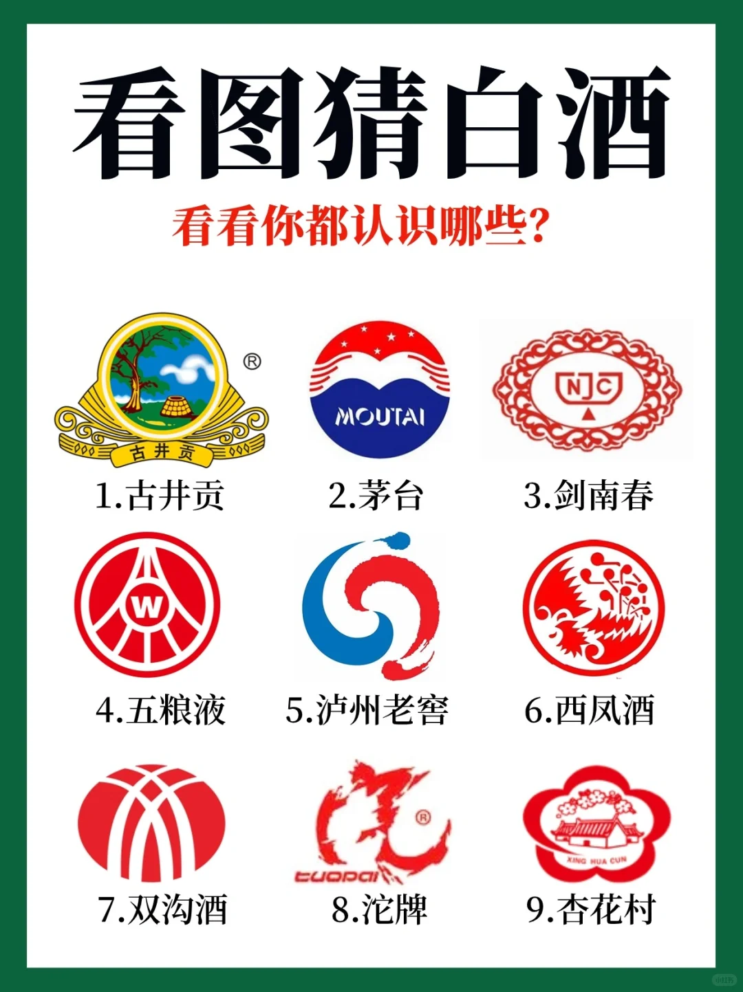 ?看图猜白酒，你是酒神vs酒渣？